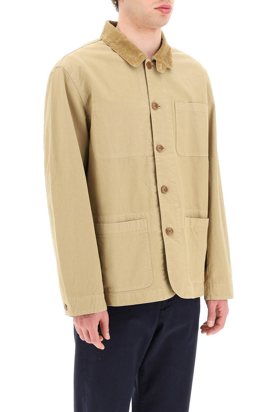 Barbour chore jacket with corduroy colalr