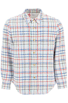  Thom browne multicolor gingham tweed shirt jacket