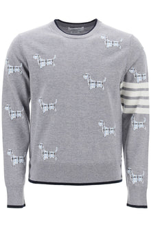  Thom browne 4-bar sweater with hector pattern