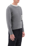 Thom browne placed baby cable 4-bar cotton sweater