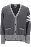 Thom browne cotton cardigan with hector intarsia