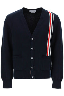  Thom browne cotton cardigan with red*** white
