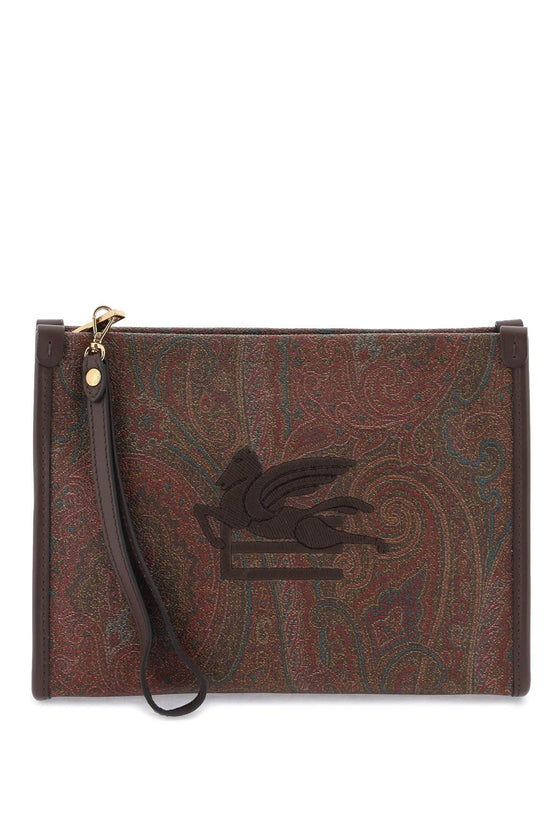 Etro paisley pouch with embroidery