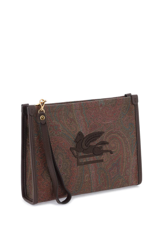 Etro paisley pouch with embroidery