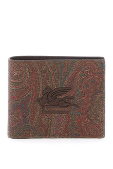  Etro paisley bifold wallet with pegaso logo