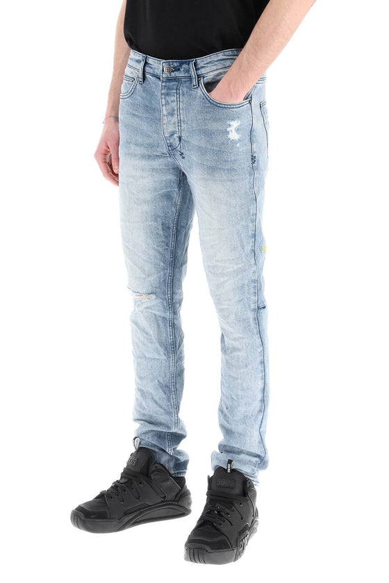 Ksubi 'chitch spray out yellow' slim fit jeans