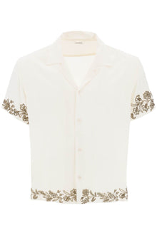  Bode silk shirt with floral beadworks