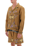 Bode autumn royal overshirt with embroideries and beadworks