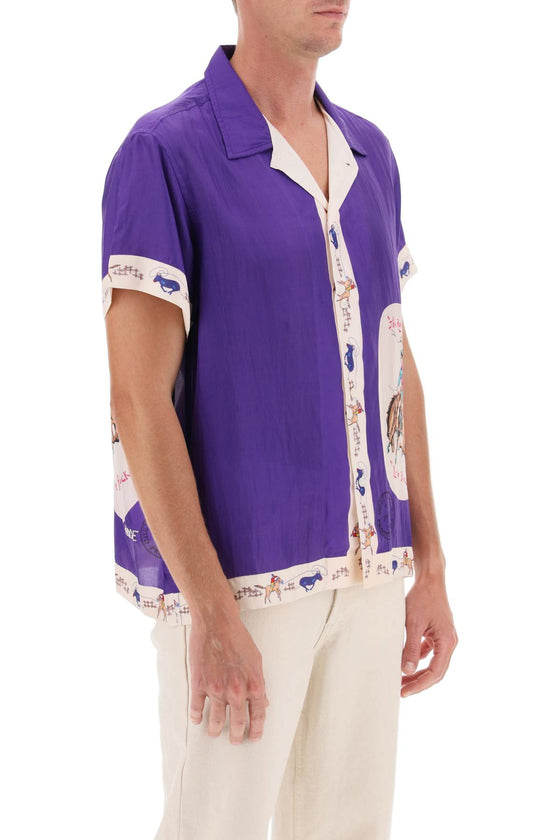 Bode round up bowling shirt with graphic motif