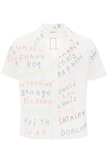  Bode familial bowling shirt with lettering embroideries