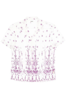  Bode lavandula bowling shirt in embroidered tulle