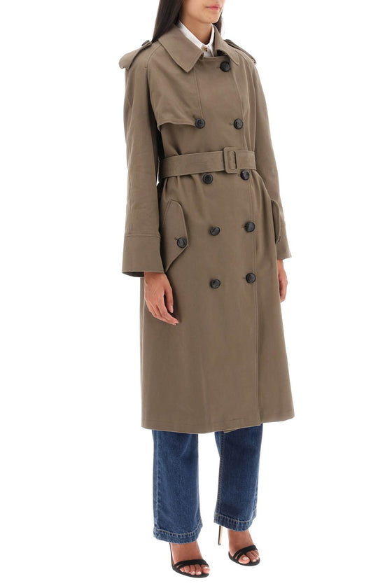 Mvp wardrobe 'bigli' cotton double-breasted trench coat