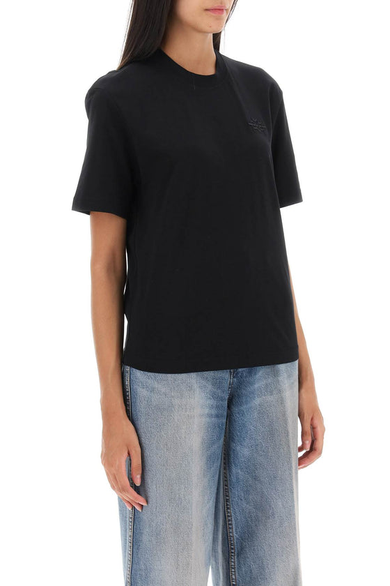 Mvp wardrobe 'monforte' t-shirt with tonal logo embroidery