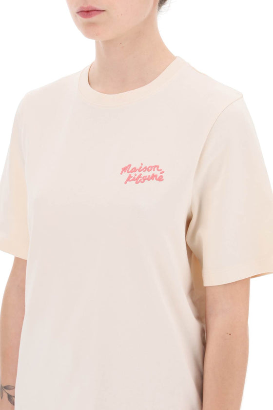 Maison kitsune "round-neck t-shirt with embroidered