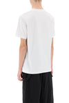 Off-white crew-neck t-shirt with off print