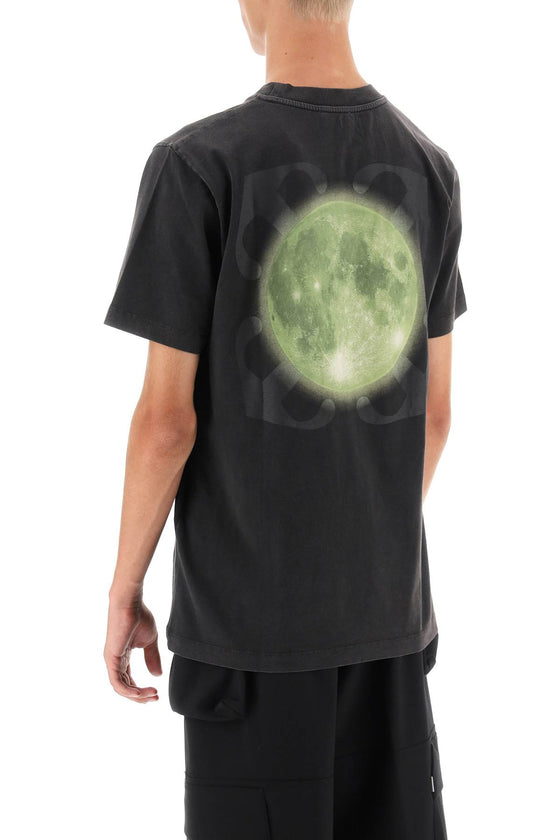Off-white back arrow super moon-printed t-shirt
