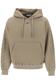  Off-white hoodie with topstitched motifs