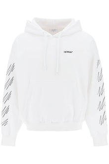  Off-white hoodie with contrasting topstitching