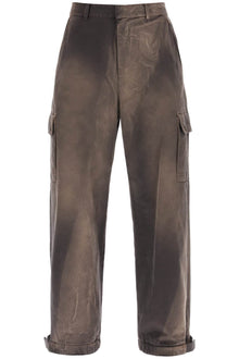  Off-white washed-effect cargo pants