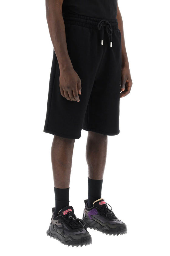 Off-white "sporty bermuda shorts with embroidered arrow