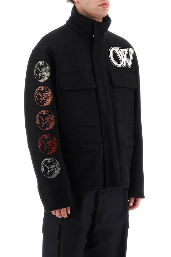 Off-white moon phase field jacket