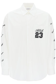 Off-white camicia oversize con ricami