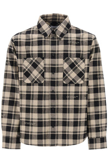  Off-white flannel shirt with logoed check motif
