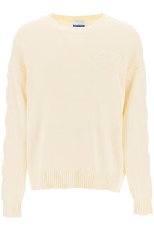  Off-white sweater with embossed diagonal motif