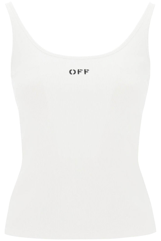 Off-white tank top with off embroidery