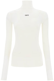  Off-white funnel-neck t-shirt with off logo
