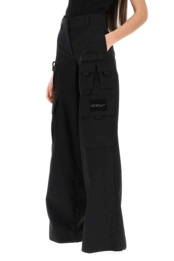 Off-white wool cargo pants