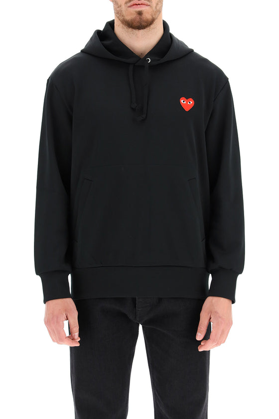 Comme des garcons play technical jersey hoodie