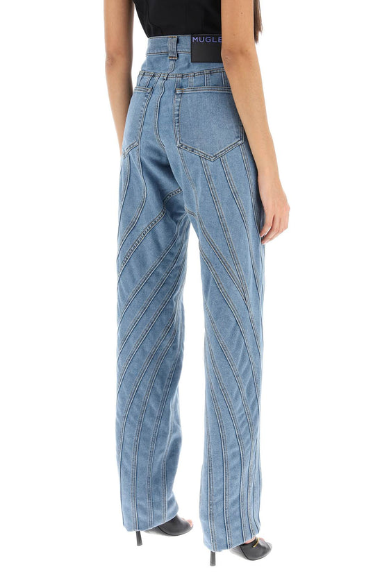 Mugler spiral baggy jeans