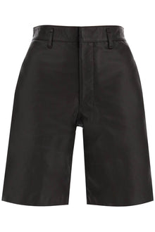  Lemaire slim leather bermuda shorts for men