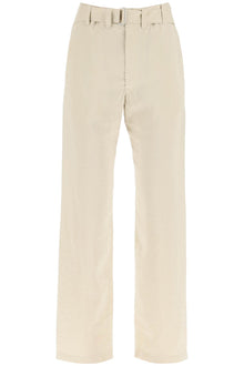  Lemaire belted pants in dry silk