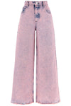 Marni wide leg jeans in overdyed denim