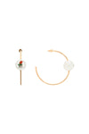 Saf safu 'pearl & roses' hoop earrings