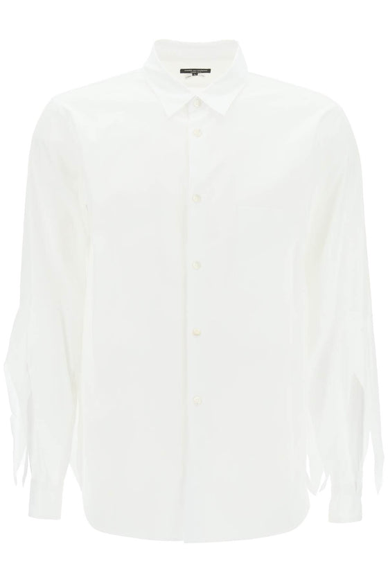 Comme des garcons homme plus spiked frayed-sleeved shirt