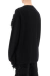Comme des garcons homme plus wool sweater with fringes