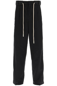  Palm angels drawstring cotton pants with side bands