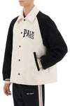 Palm angels wool varsity jacket with embroidery