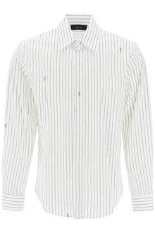  Amiri striped shirt with staggered logo