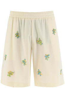  Bonsai applique wool shorts
