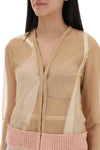Dilara findikoglu transparent long-sleeved top for a stylish