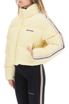 Palm angels cropped puffer jacket with bands on sleeves
