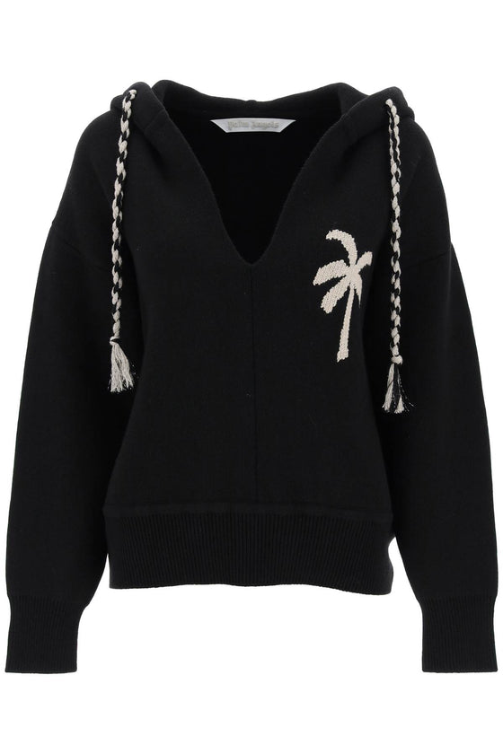 Palm angels palm knitted hoodie