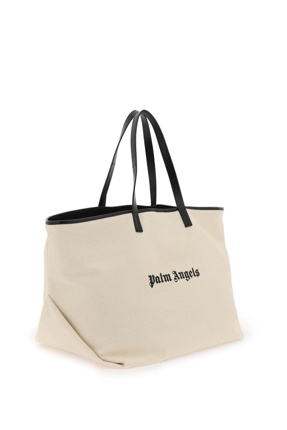 Palm angels canvas tote bag