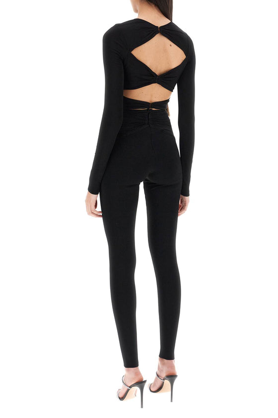 Roberto cavalli long-sleeved jumpsuit with cut-outs
