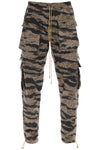 Rhude cargo pants with 'tiger camo' motif all-over