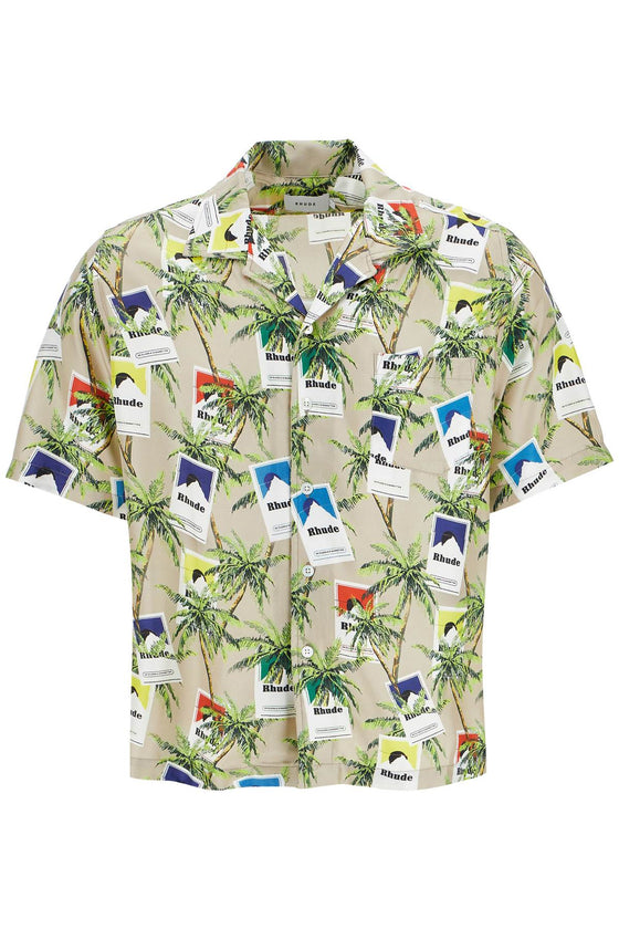 Rhude 'cigarette' bowling shirt in silk